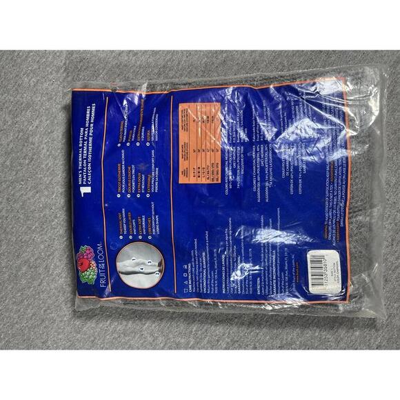 Vintage New Sealed Fruit of the Loom Men's Thermal Bottoms Size Large Gray - Picture 3 of 4